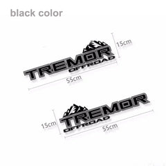 Off-Road Mountain Scratch Bedside Decal for Ford F-150 Tremor / Ranger / F-250 / F-350 | Orange Vinyl Pair