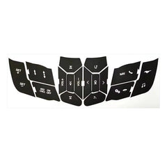Steering Wheel Button Repair Sticker | 1-Piece Black Vinyl Control Decal for Cars