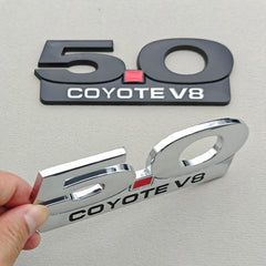 3D Metal 5.0 COYOTE V8 Badge | Grille, Trunk & Fender Emblem for Ford Mustang