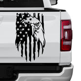 American Bald Eagle Flag Tailgate Decal – Pickup Truck Vinyl Sticker | Ford F-150, Tacoma, Hilux, D-Max, Dodge Ram