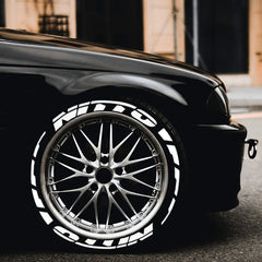 NITTO 3D Waterproof Tire Wheel Lettering Sticker | OLPAY Personalized