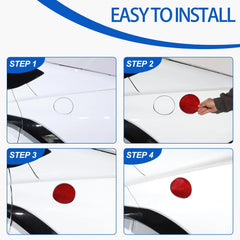 Red Carbon Fiber Fuel Cap Reflector Trim for Chevrolet Corvette C8 (2020–2026) | Acrylic Exterior