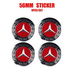 Wheel Center Hub Cap Resin Badge Emblem Sticker for Mercedes-Benz | 56mm / 60mm / 65mm