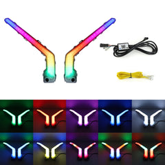 LED Front Turn Signature Light With RGB Flow Lights Chasing for UTV Can-Am Maverick X3 XDS XRS Max Turbo R 2017-2022