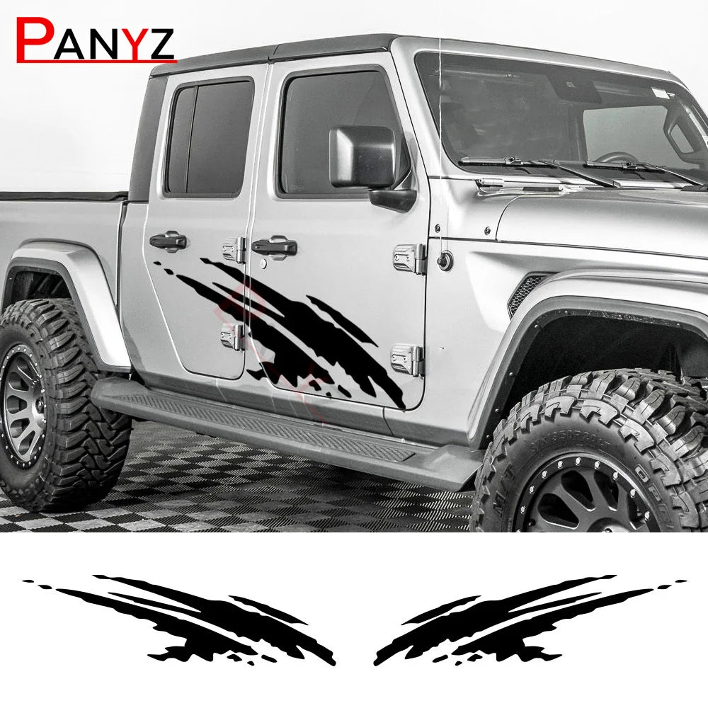 Splash Style Side Door Decals – For Jeep Gladiator JT Pickup Truck Vinyl Graphics Kit