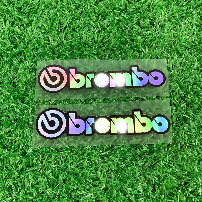 2-Pack Waterproof Brembo Logo Letter Decals – Universal Motorcycle & Car Brake Caliper Stickers