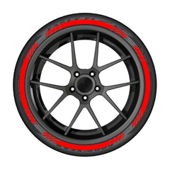 3D Tire & Rim Wall Blade Stickers | White/Red/Yellow OLPAY Tyre Decal