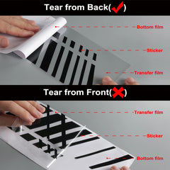 Side Door Body Trim Vinyl Film Decal for BMW E39 / E46 / E91 / M Series | 2-Piece Color Change