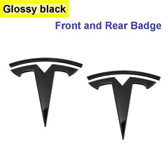 For Tesla Model 3 Mode Y Zinc Alloy Car Front Hood Logo Sticker Styling Auto Body Rear Trunk Emblem with Radian Accessories