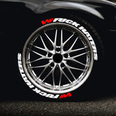 FUXK HATERS Tire Lettering Sticker 1.06" | Universal PVC Sidewall