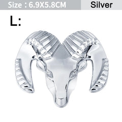 3D Metal Chrome Ram Head Emblem Badge for Dodge | Car Body Rear Trunk Styling Sticker