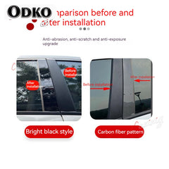 For Honda CRV 2007 2008 2009 2010 2011 Car Door Window Pillar Posts Tirm Cover Stickers Exterior Decoration Parts Black