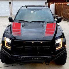 Ford Ranger Raptor & F-150 Hood Bonnet Decal Set – Vinyl Film Sticker (2 Pcs) | 2015–2020, 12 Finishes