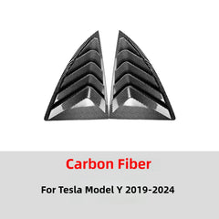 2PCS Side Window Louver Cover Sport Style For Tesla Model 3 Y Juniper Highland 2025-2020 2026 Rear Window Spoiler Shutter Cover
