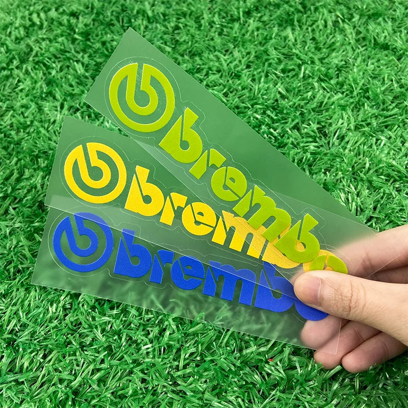 2-Pack Waterproof Brembo Logo Letter Decals – Universal Motorcycle & Car Brake Caliper Stickers