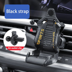 Carbon Fiber Racing Seat Car Phone Mount – Air Vent GPS Holder