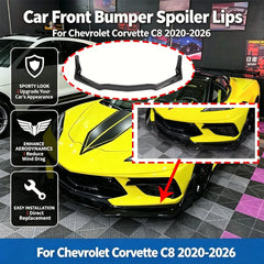 Front Bumper Spoiler Lip Lower Shovel for Chevrolet Corvette C8 (2020–2026) | Body Kit