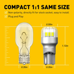 AUXITO W16W T15 921 Canbus LED | 2pc Super Bright Backup Light