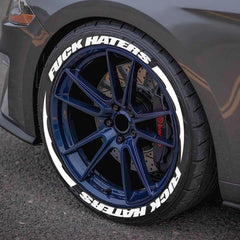FUXK HATERS Tire Lettering Sticker 1.06" | Universal PVC Sidewall