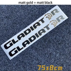 Reflective Matte Hood, Fender & Bedside Letter Decal for Jeep Gladiator JT | Outlined Vinyl Wrap Pair
