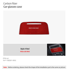 Real Carbon Fiber Glasses Case Trim for Ford F-150 Raptor (2021–2025)