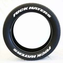 FUXK HATERS Tire Lettering Sticker 1.06" | Universal PVC Sidewall