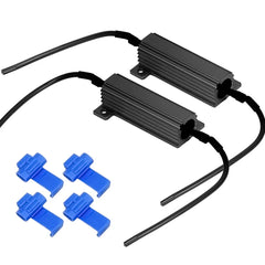 AUXITO 50W 6 Ohm LED Decoder | 2pc Brake Turn Signal Fault Canceller