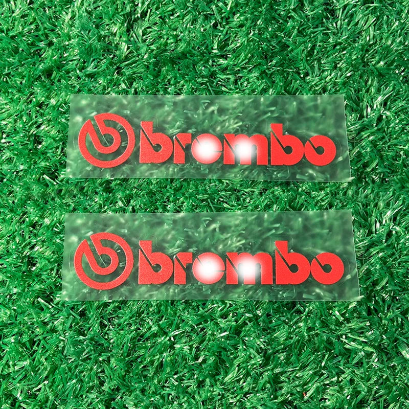 2-Pack Waterproof Brembo Logo Letter Decals – Universal Motorcycle & Car Brake Caliper Stickers