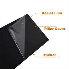 Black Carbon Fiber Door & Window Trim Sticker for Lincoln Mark LT / Ford F-150 (2004–2014)