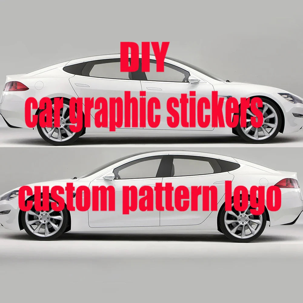 Flame Car Stickers - Modified Racing Car & SUV Side Graphics Decals PVC Custom Accessories