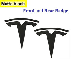 For Tesla Model 3 Mode Y Zinc Alloy Car Front Hood Logo Sticker Styling Auto Body Rear Trunk Emblem with Radian Accessories