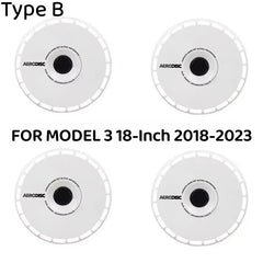 18" Performance Replacement Hub Cap Wheel Covers for Tesla Model 3 (2018–2023) | 4-Piece Full Rim Set