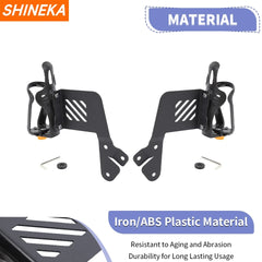 SHINEKA Iron Car Front Door Side Water Cup Bracket Drinks Holders For Jeep Wrangler JL Gladiator JT 2018 Up Interior Accessories