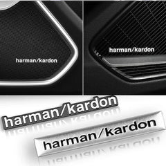 Harman Kardon 3D Aluminum Sticker Decal for Mercedes-Benz / BMW / Land Rover / Volvo | Speaker Badge