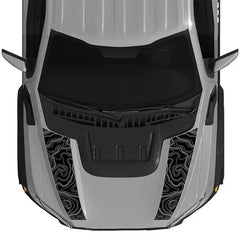 Custom Matte Black Engine Hood Stripe Kit | Front Graphics for Ford Raptor / Mustang