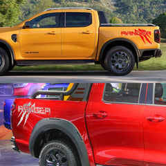 Car Body Side Sticker For Ford Ranger Raptor XLT XL Lariat T6 Trim Pickup Truck Bed Decor Cover Decal Auto Tuning Decoration