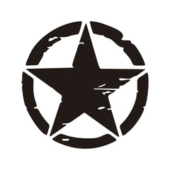 Army Star Vinyl Decal Sticker – Jeep Wrangler & All 4x4 Models | 3 Patterns, 4 Sizes, 4 Styles