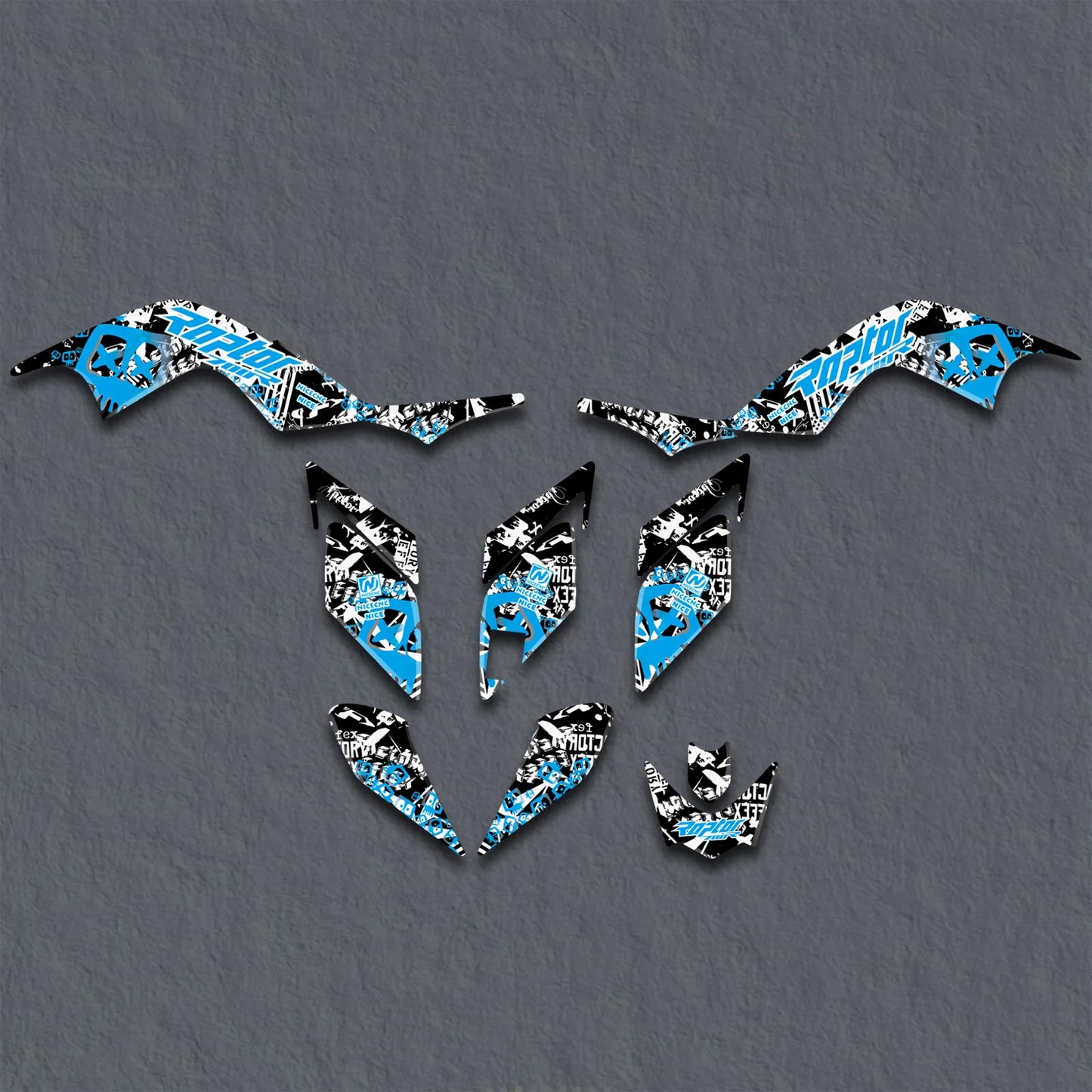 Graphics & Background Decal Kit – For Yamaha Raptor 700 YFM700 ATV (2006–2012)