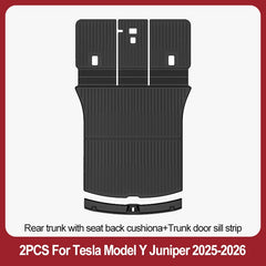 For Tesla New Model Y Juniper Premium/Performance 2025+ TPE Floor Mats Luggage Mat Wear-resistant Foot Pads ModelY Trunk Mats