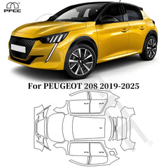 Precut PPF for Peugeot 208 (2019–2025) | TPU Paint Protection Film Clear Bra
