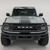 Matte Black Double Stripe Hood Scoop Decal for Ford Bronco (2021–2023) | Personalized Vinyl Overlay