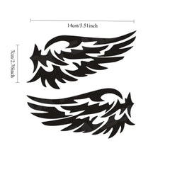 Angel Wings 3D Reflective Car Decal | 2-Piece Waterproof Vinyl Sticker for Cars & Motorcycles