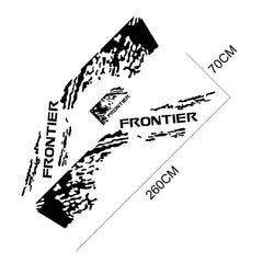 Pro-4X Splash Grunge Body Side Decal for Nissan Frontier NP300 | 3-Piece Matte Vinyl Kit