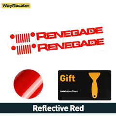 Jeep Renegade Hood & Fender Reflective Decal Kit – Grill Graphic Vinyl | Trailhawk, Sport (2 Pcs)