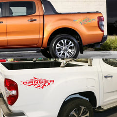 Splash Bed Side Decal for Ford Ranger Raptor XL / XLT / Lariat | 2-Piece Matte Vinyl Truck Graphic