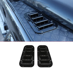 Car Decorative Front Hood Bonnet Side Trim Cover Steel Air Flow Intake Scoop Vent Snow Cover for Land Rover Defender 2004-19