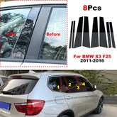 Polished Pillar Post Door Window Cover for BMW X3 F25 (2011–2017) | 8-Piece Column Trim