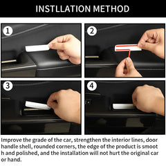 BAWA Car Door Inner Handle Decoration Stickers Protection Cover Interior Accessories For Ford F150 2021 2022 2023 2024 2025