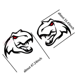 Ferocious Dinosaur Head Body Decal – Large Format Vinyl Sticker for Dodge Challenger & RAM TRX | Both Sides, Black