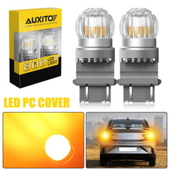 AUXITO T25 3157 P27/7W Canbus LED | 2pc White/Red/Amber Brake DRL